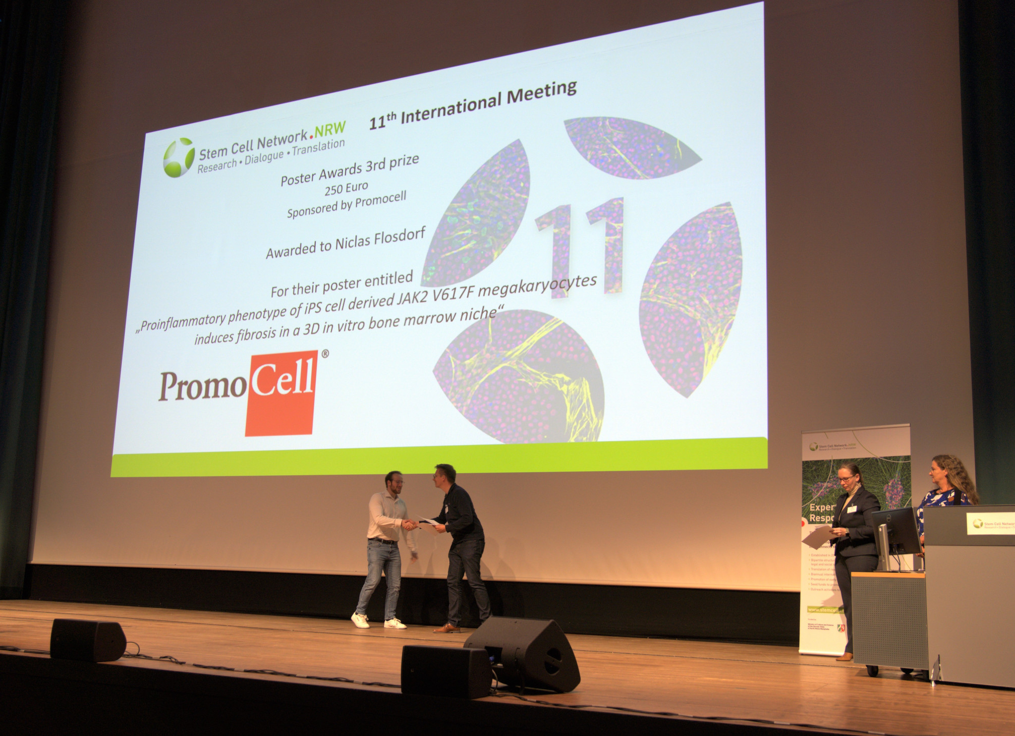 PhD student Niclas Flosdorf receives poster award on International Meeting, Stem Cell Network NRW, 2023